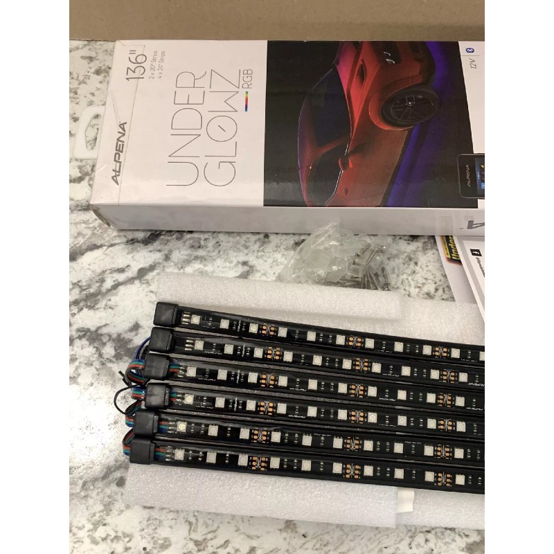 Alpena 77048 UnderGlowz RGB LED Smart Light Strip Kit, 136",