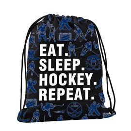 JYTAPP Hockey Bag Hockey Player Gifts Eat Sleep Hockey Repeat Drawstring Bag For Hockey Hockey Lovers Hockey Enthusiast Gifts