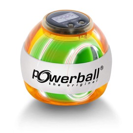 Powerball Max Red, gyroskopischer Handtrainer mit rotem Lichteffekt inkl. Drehzahlmesser, transparent-rot, das Original von Kernpower