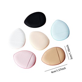Perfk 6Pcs Finger Puff Makeup Sponge Dry Wet Use Powder Puff Makeup Puff Makeup Blender Puff for Cream Concealer Eye Shadow