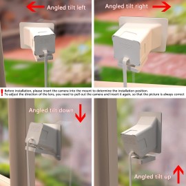 Teccle Angled Window Mount for Wyze Cam v4 Cam V3 , 20 Degrees Tilt ( Up/Down...