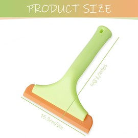 Tabanzhe Silicon Squeegee,Window Squeegee,Streak-free Small Water Blade Cleaning Wipe Tool for Glass Door Mirrors Shower Countertop Windshield Vehicle Tint Film Application(Orange)
