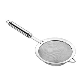 SUNWUKIN 304 Stainless Steel Fine Mesh Strainers for Kitchen, Colander-Skimmer with Handle, Sieve Sifters for Food, Tea, Rice, Oil, Noodles, Fruits, Vegetable