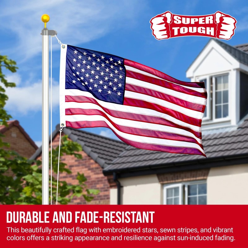 Super Tough 4Ft x 6Ft American Flag - Heavy Duty