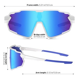 AODUOKE Kids Sunglasses Youth Baseball Sunglass for Boys Girls Sunglasses Polarized UV Protection - Kids Cycling Glasses Sports Sunglass for Tennis Softball Age 6-12