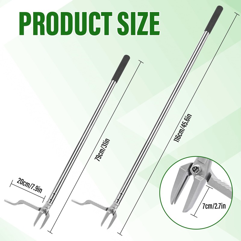 BARAYSTUS Stand up Weed Puller with 3 Claw Head, 45.6"