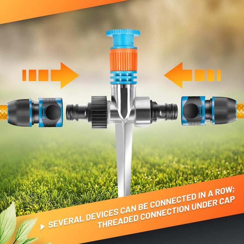 GRÜNTEK Circular Arc Lawn Sprinkler with Adjustable Irrigation Area and
