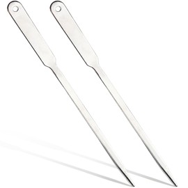 Jaasuee 2-Pack Silver Stainless Steel Lightweight Hand Envelope Slitters Letter Opener