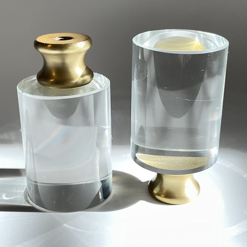Hospitality Source Crystal Glass Lamp Finial Set, 2 Pieces -