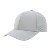 BOTVELA Men Baseball Cap Laser Cut Mesh Snapback Hat (Grey)