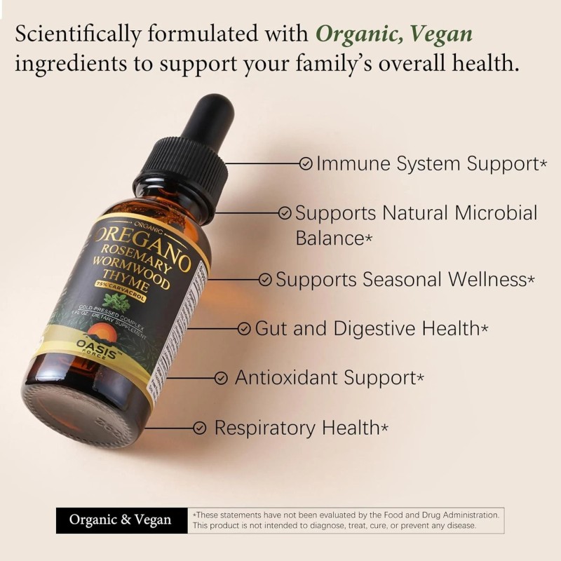 OASIS FORCE Organic Oil of Oregano | 1 fl oz
