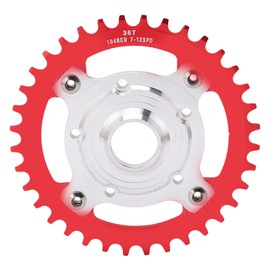 104BCD 36T Chainring Conversion Kit Aluminum Alloy Mid Drive Chainring Spider Adapter Kit for Tongsheng Electric Bike Red