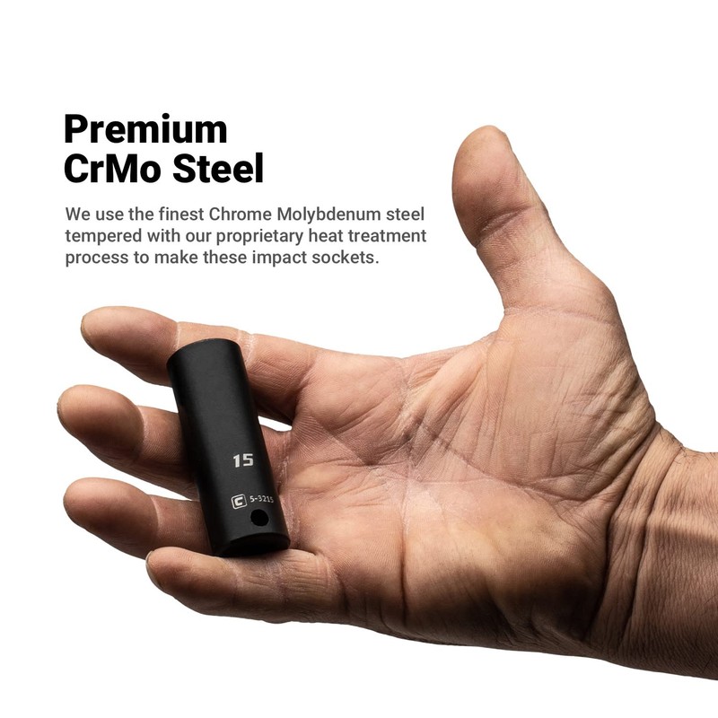 Capri Tools Deep Impact Socket, 3/8-Inch Drive, 6-Point, Metric (24