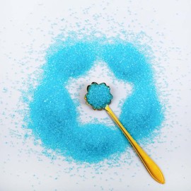 KASVAN Kasvan Blue Sanding Sugar Sprinkles - Edible Sugar Crystals, Baking Cake Decorations, Ice Cream Toppings cupcake Decorating, Wedding Party Chirstmas Supplies, 85g/3.2oz