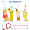 24 Pcs Crazy Straws,Silly Straws for Kids,Reusable Plastic Fun Straws,Reusable