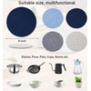 8” Blue Trivets for Hot Dishes, Hot pots and Pans,