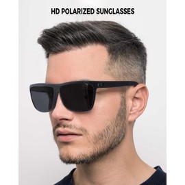 FIMOSON Polarized Sunglasses for Men Lightweight UV400 Protection Square Sun Glasses