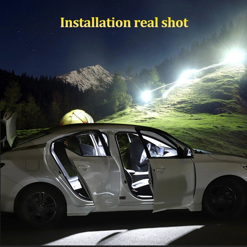 BMTxms 8x White LED Bulbs Interior Lights Package Kit For