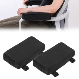 2 Pcs Office Chair Arm Pads, Soft & Comfortable Chair Arm Rest Pads, Elbow & Forearm Support, Memory Foam Arm Rest for Desk Chair & Gaming Chair Armrest Pads(Black)