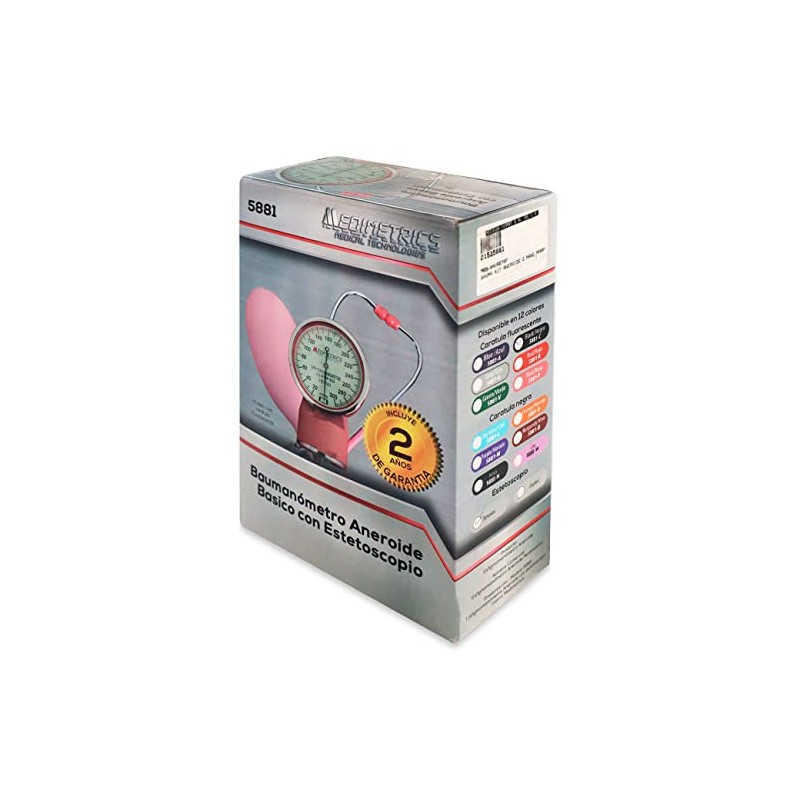 MEDIMETRICS | Kit Baumanómetro Aneroide + Con Estetoscopio Simplex (NEGRO)