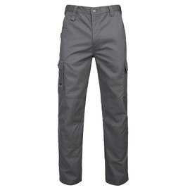 VANDISI FR Pants for Men 7.5oz Flame Resistant Pants (2112& CAT2) 100% Cotton FRC Cargo Pants with 10-PocketsLight Gray(34W-32L)
