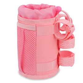 Janety Bottle Holder Bicycle, Bicycle Drink Holder with Mesh Pocket without Screws Sturdy Bicycle Bottle Holder for MTB, Folding, Road Bikes, City Bikes, Wheelchairs (Without Shoulder Strap)