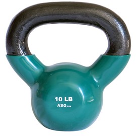 Ader Sporting Goods Vinyl Kettlebell (10 Lb Teal)
