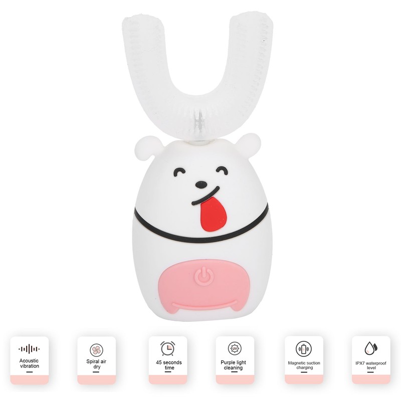 U Shaped Automatic Toothbrush Electric IPX7 Waterproof Children Kids Toothbrush7-12