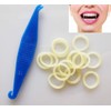 100 Pcs DentalSmile Amber Elastic Latex Braces 3.5oz 5/16 Dental