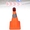 2 Set 30cm Traffic Cones Foldable Reflective Strips Road Safety