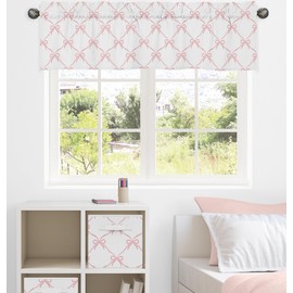 Sweet Jojo Designs Window Valances (Pink Bows) for Girls, Kids, Baby/Nursery Room, Kitchen, Bathroom, Bedroom, Treatment Valance Curtain (Blush, Bow for Ballerina, Ballet Dancer, Princess Collection)