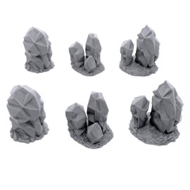 EnderToys Geodesic Formations, 3D Printed Tabletop RPG Scenery and Wargame Terrain for 28mm Miniatures