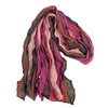 Wool Scarf Unisex Elegant Elegant Light Crinkle Look with Striped