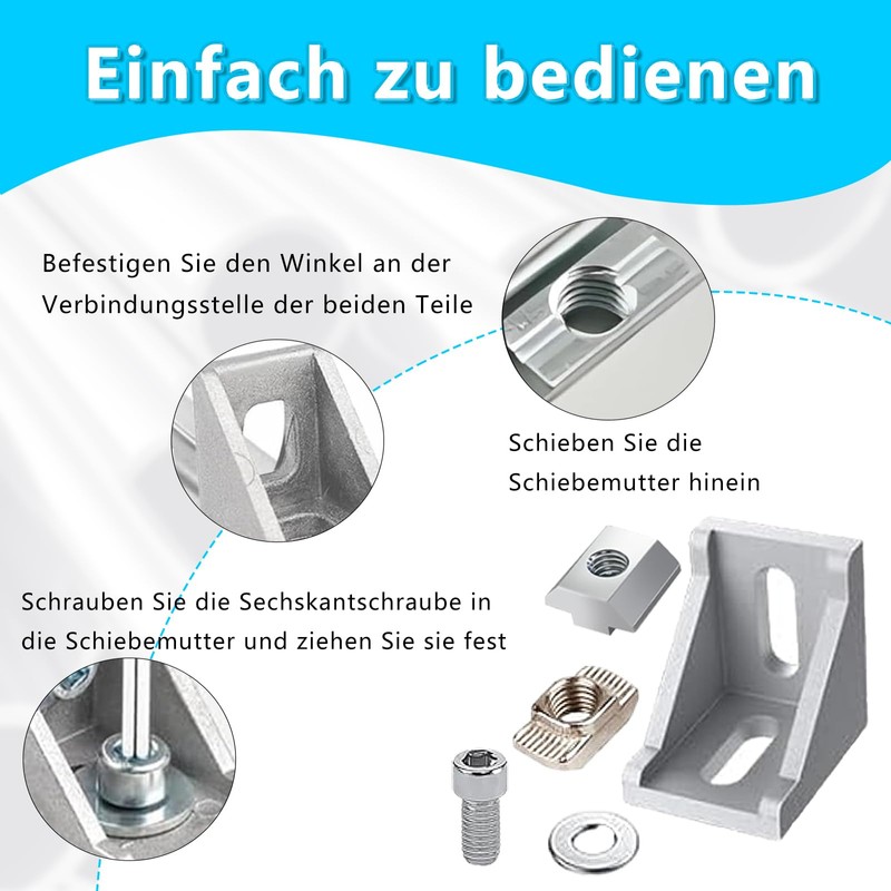 Aluminium Profile Angle, 30 x 30 Angle Connector, Aluminium Profile,