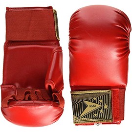 Karate Gloves Karate Mitts Full Contact Karate training Hand Safety Mitts (Red, Small/kids 5-9yrs)