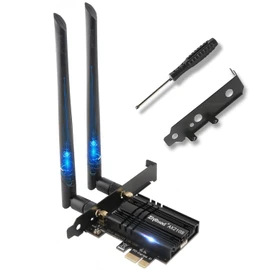 WiFi 6E AX5400 PCIe WiFi Card (Intel AX210), Up to 2400Mbps, Bluetooth 5.3, 802.11AX Tir Band Wireless Adapter for PC with MU-MIMO,OFDMA,Ultra-Low Latency, Supports Windows 11, 10 (64bit) Only