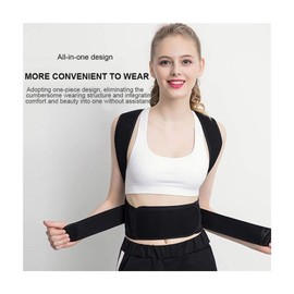 JBIVWW KJACR Posture Corrector Back Posture Brace Clavicle Support Stop Slouching and Hunching Adjustable Back Trainer Unisex (Color : Black, Size : 3XL)