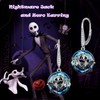 LILALO Jack Skellington Earrings Sterling Silver Crystal Jack and Sally