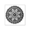 CafePress Mandala BW Square Sticker 3 X 3 Square Bumper