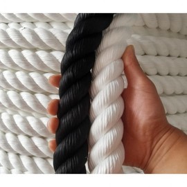 Heavy-Duty Twisted Nylon Rope (25mm-55mm) for Tug-of-War, Decoration, Aquaculture 01.25Mm[10M]