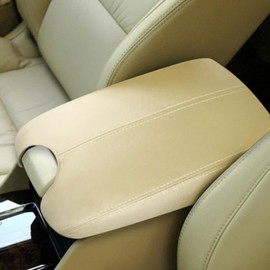 DEYTOP Center Console Cover for Honda Accord 2008-2012 Car Armrest Cover for Honda Accord 2008 2009 2011 Accessories Anti-Scratch Leather Armrest Protector (Beige, 2008-2012)