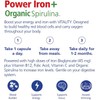 VITALITY Power Iron + Organic Spirulina 30 Veg Capsules (30