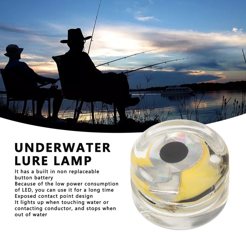 5Pcs Underwater Lure Lamp Compact Lightweight Waterproof LED Fishing Bait