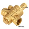 VIFER Pressure Regulator, DN15 Brass Pressure Reducer Adjustable Water Pressure