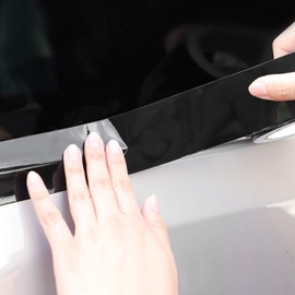 NewL BLACK HIGH GLOSS VINYL TAPE WITH AIR RELEASE MOUNTING TOOL KIT (5cm x 900cm)