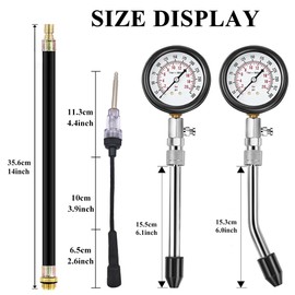 Compression Tester Kit with Spark Plug Tester, TONZACK Standard Compression Tester Petrol 0-20bar & 0-300psi, Car Compression Tester for Engine Compression Test Measurement Car M10 M12 M14 M18
