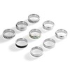 SOXEMAN 9 pieces/set men's golden/silver ring set (2 of which