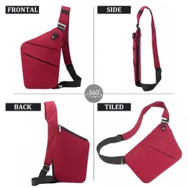 Crossbody Travel Bags for Women, Anti Theft Proof Safe Slim Sling Travel Purses, Personal Flex Shoulder Bag for Men Women