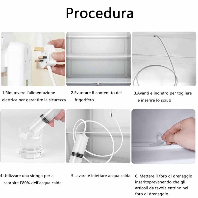 Voarge 8 Pcs Fridge Cleaning Kit + Refrigerator Brush +