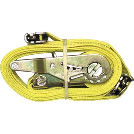 Buyers Products 01077 E Track Ratchet Tie Down, 2 Inches X 20 FT Long, Rachet Strap for E-Tracks Systems, E Track Accessories, E-Track Storage Solution for Trucks, Enclosed Trailers, Vans & Garages